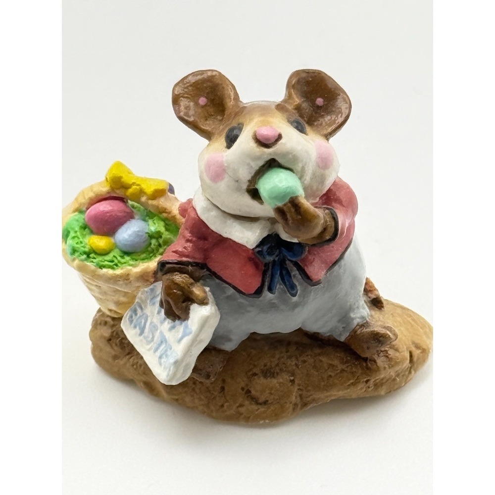 Wee Forest Folk M-160 Mousey's Easter Basket 1988 Annette Petersen Retired